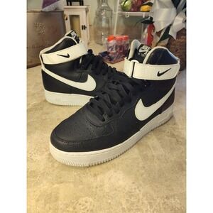 Nike Air Force 1 High 07 Mens Black White Leather Sneakers CT2303-002